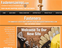 Tablet Screenshot of fastenersavings.com